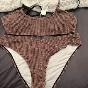NWT black/brown bikini